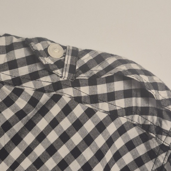 ECKO Unltd Men Large Black White Gingham Plaid Button Front Long Sleeve Shirt - Picture 5 of 8